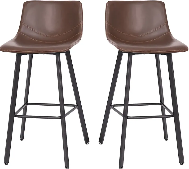 Hiefield Brown Barstool, Set of 2