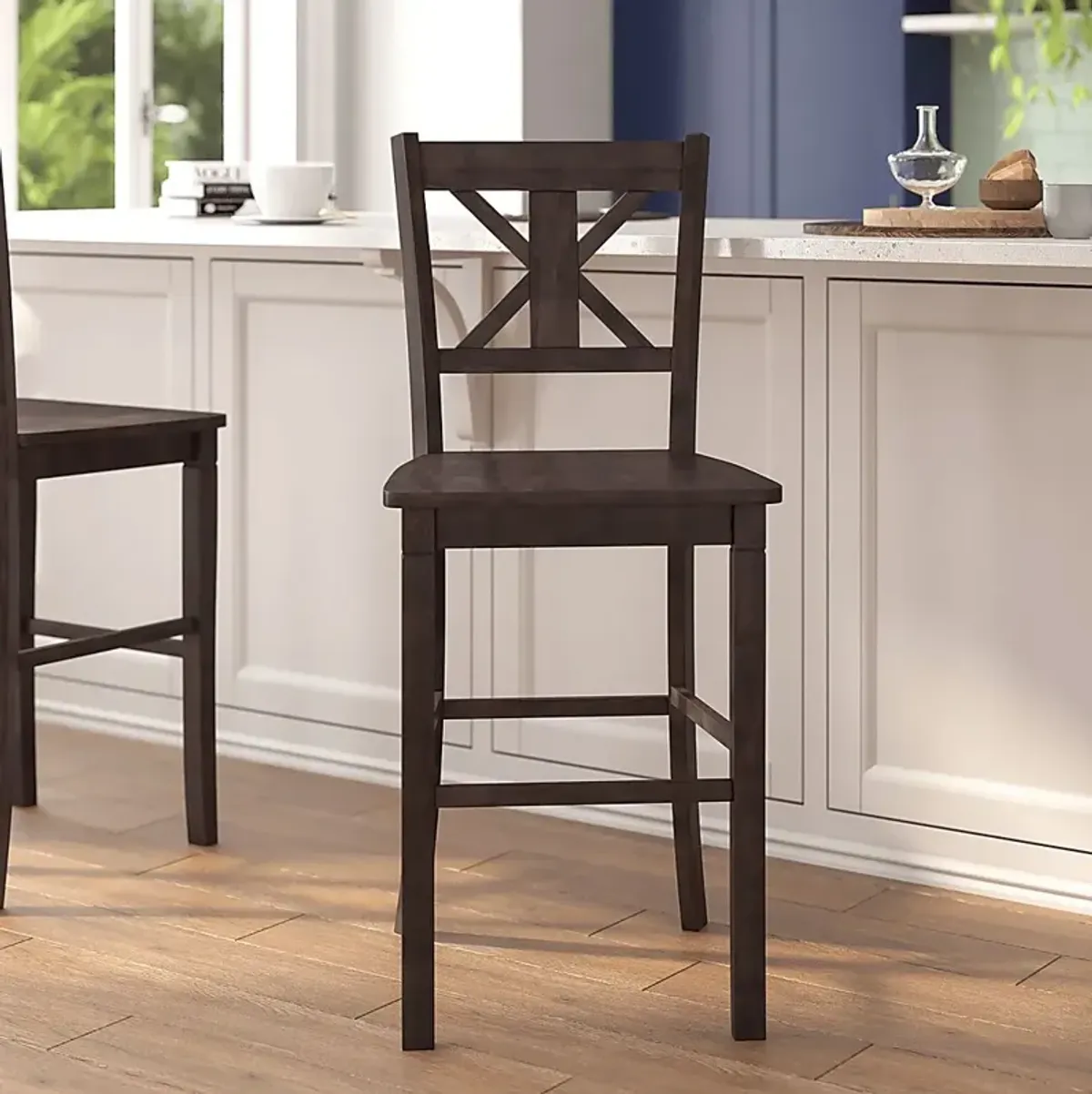 Latourette Gray Barstool, Set of 2