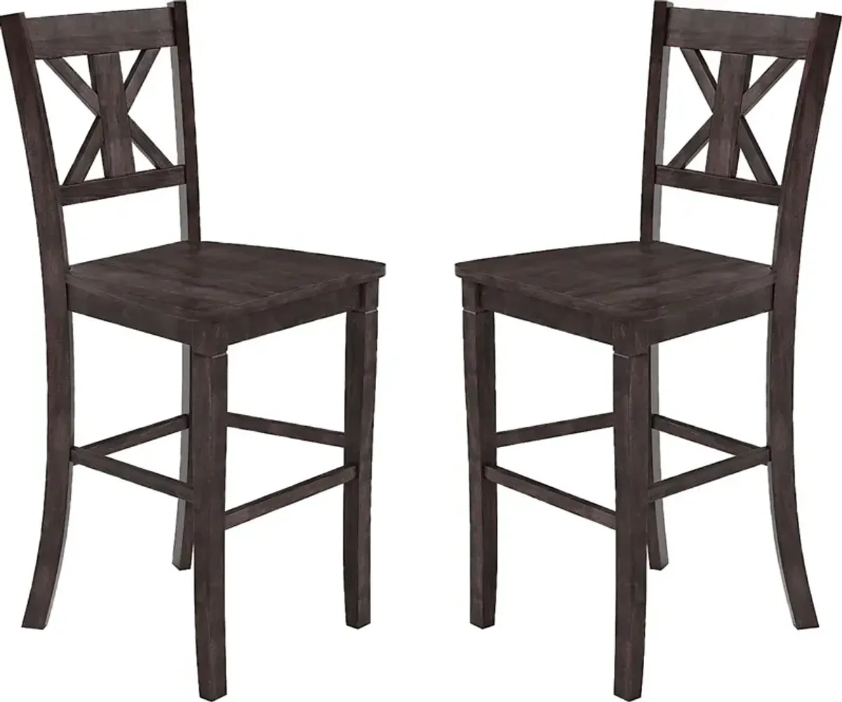 Latourette Gray Barstool, Set of 2