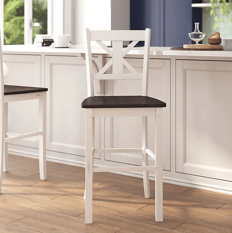 Latourette White Barstool, Set of 2