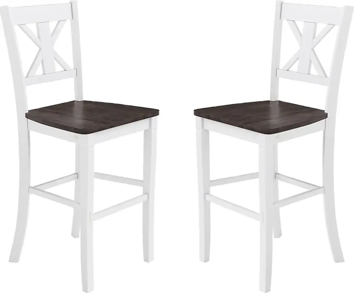 Latourette White Barstool, Set of 2