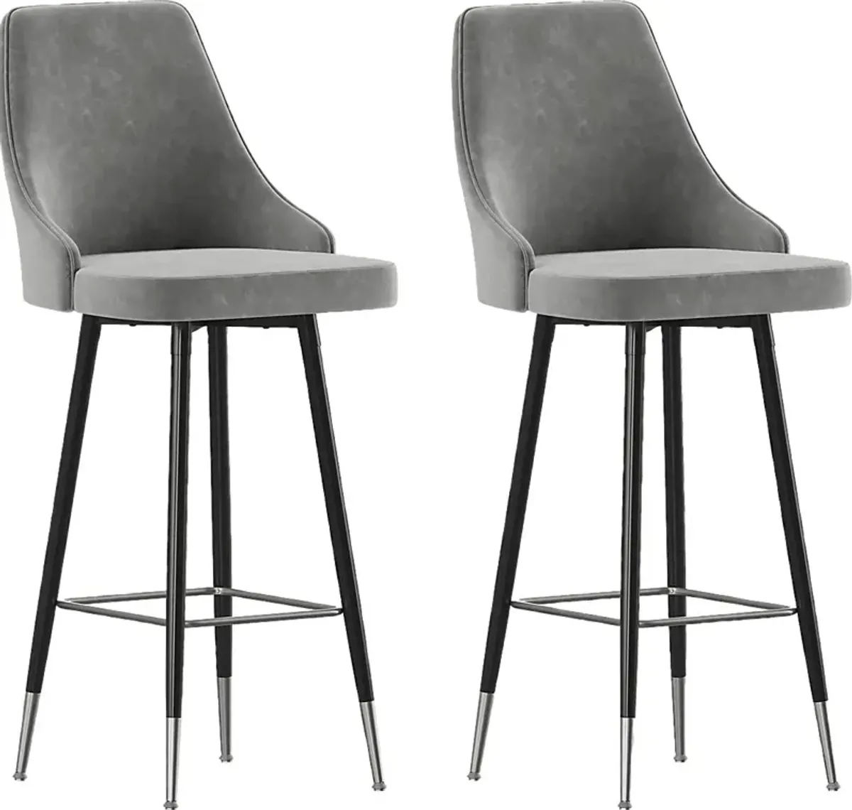 Narain Gray Bar Stool, Set of 2