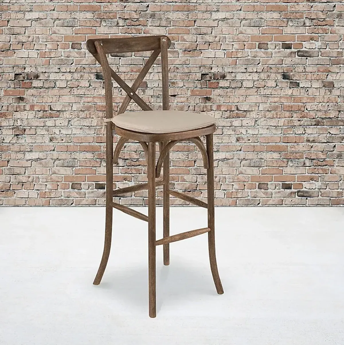 Henrici II Brown Barstool