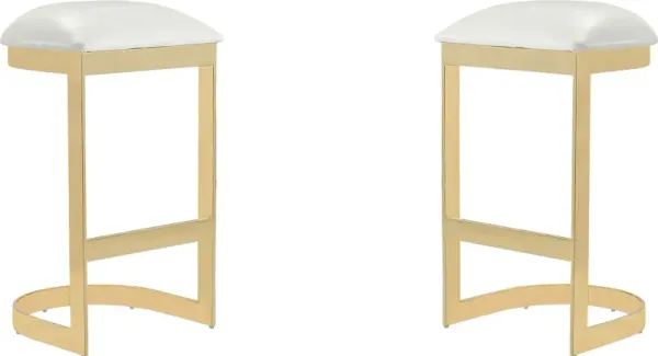 Nunnelee White Barstool, Set of 2