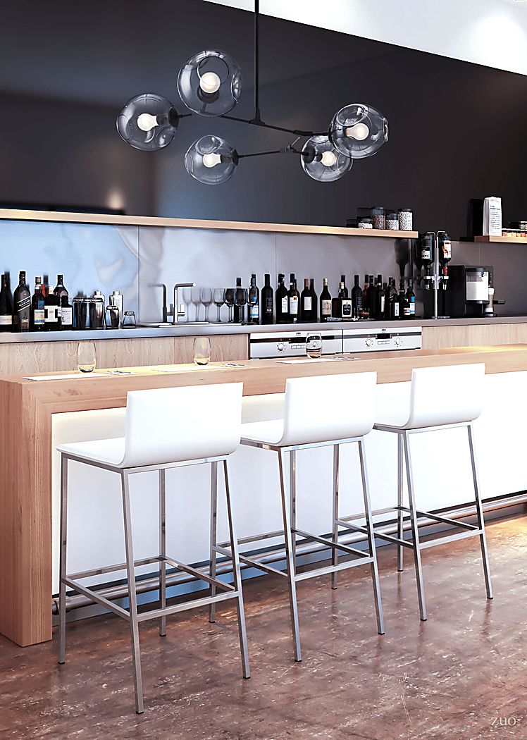 Marina Bay White Barstool, Set of 2