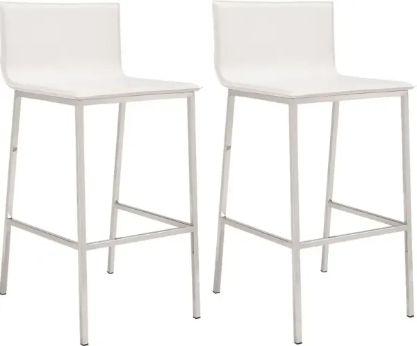 Marina Bay White Barstool, Set of 2