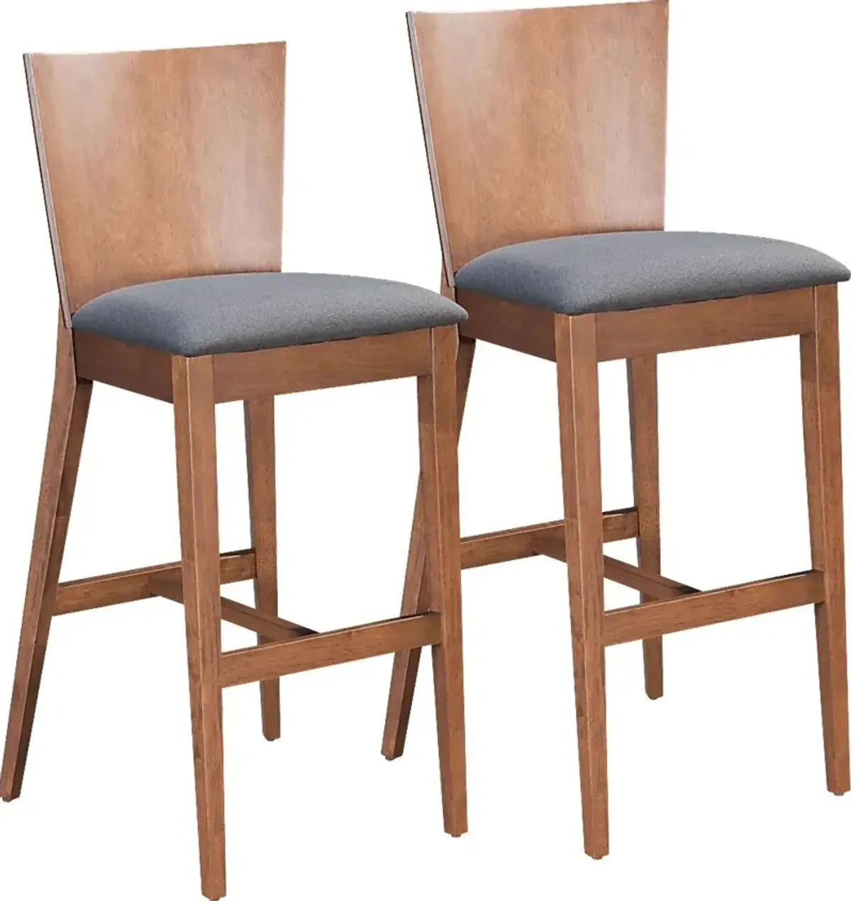 Elsepth Walnut Barstool, Set of 2