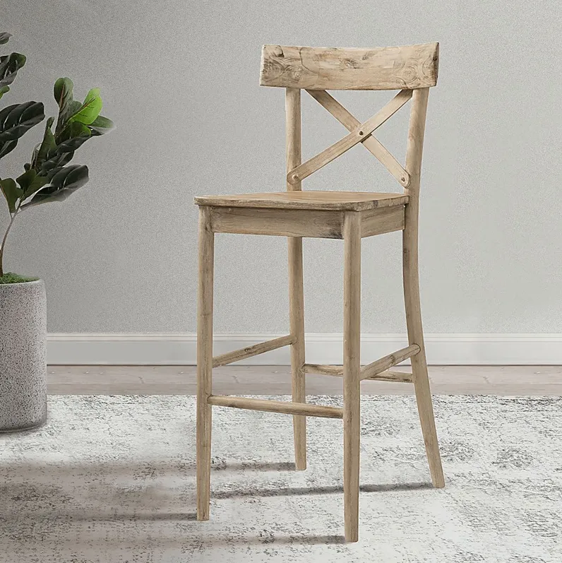 Siebald Natural Bar Stool