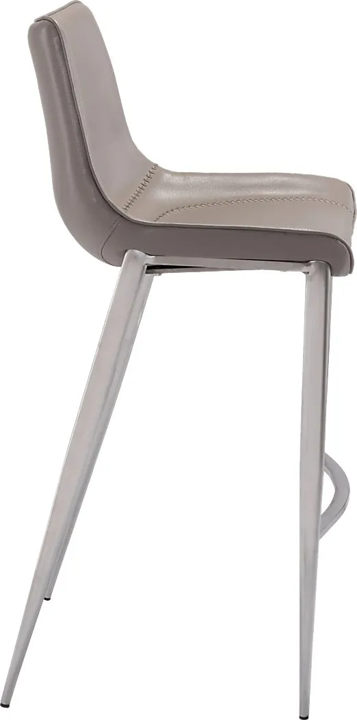 Wavell Gray Steel Barstool, Set of 2