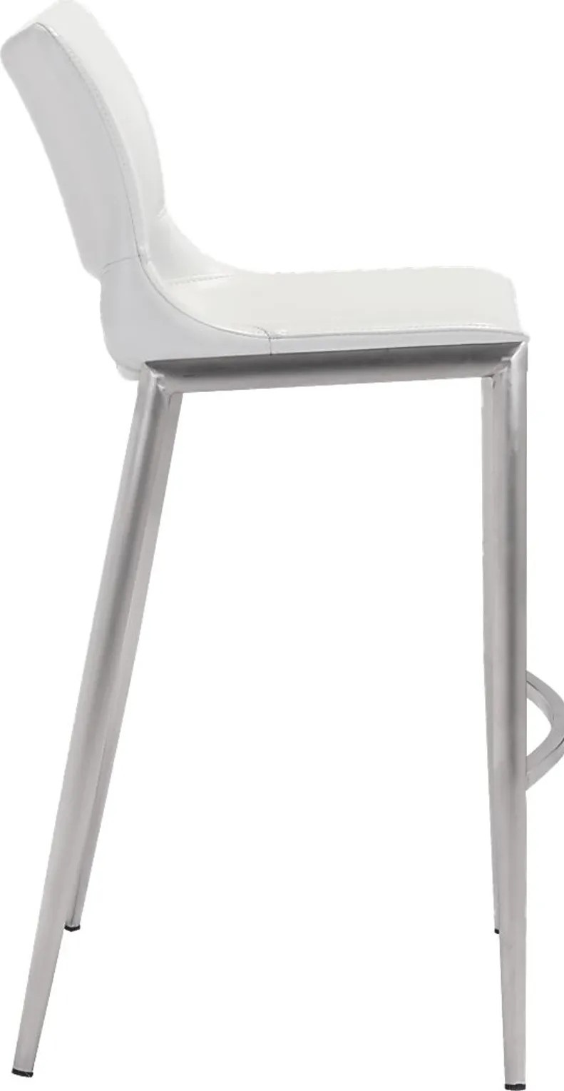 Becher White Barstool, Set of 2