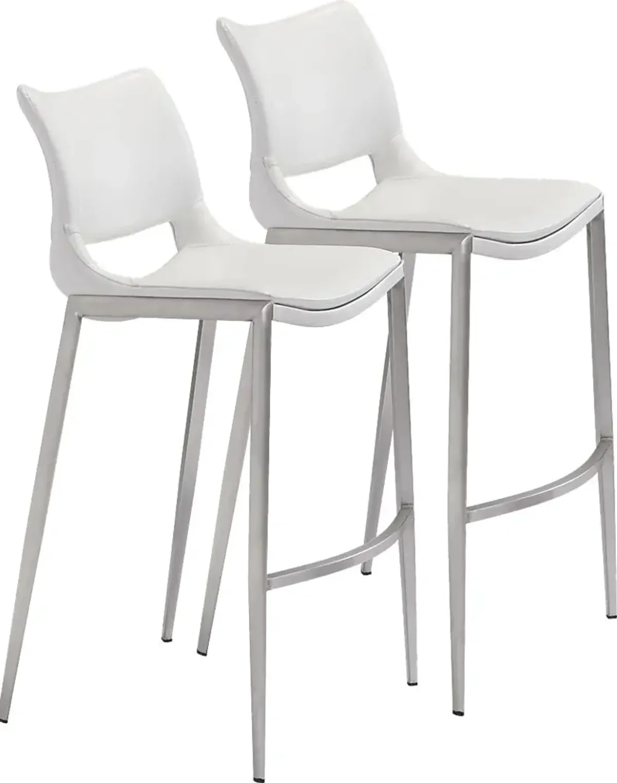 Becher White Barstool, Set of 2