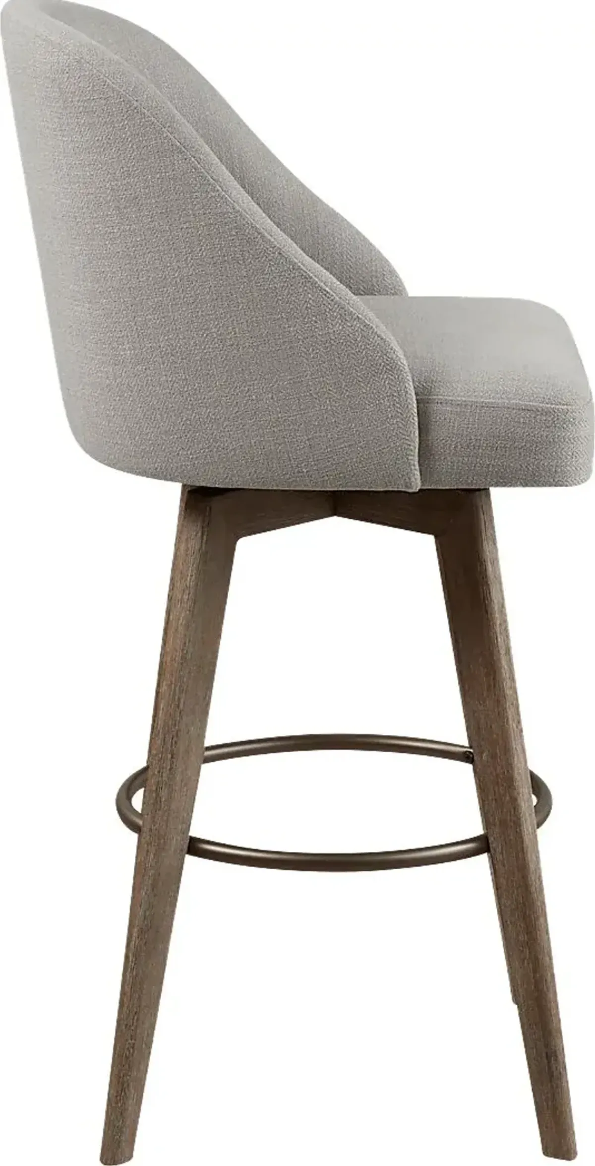 Dinmore Gray Swivel Barstool