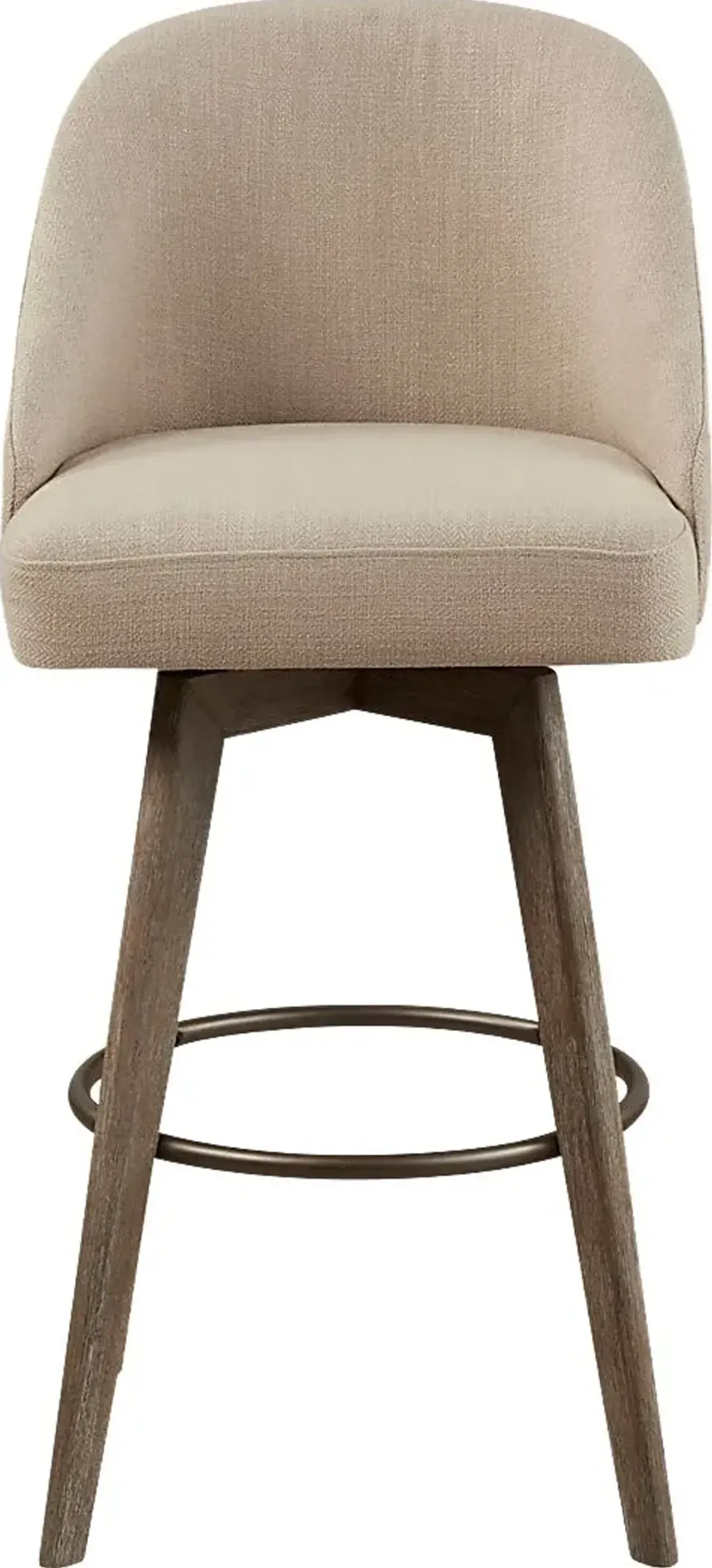 Dinmore Beige Swivel Barstool