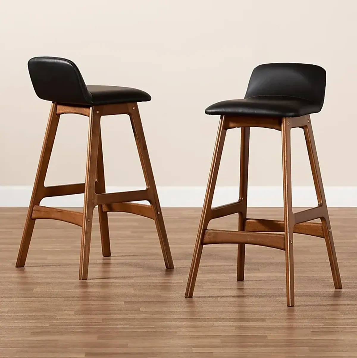 Ledford Black Bar Stool, Set of 2