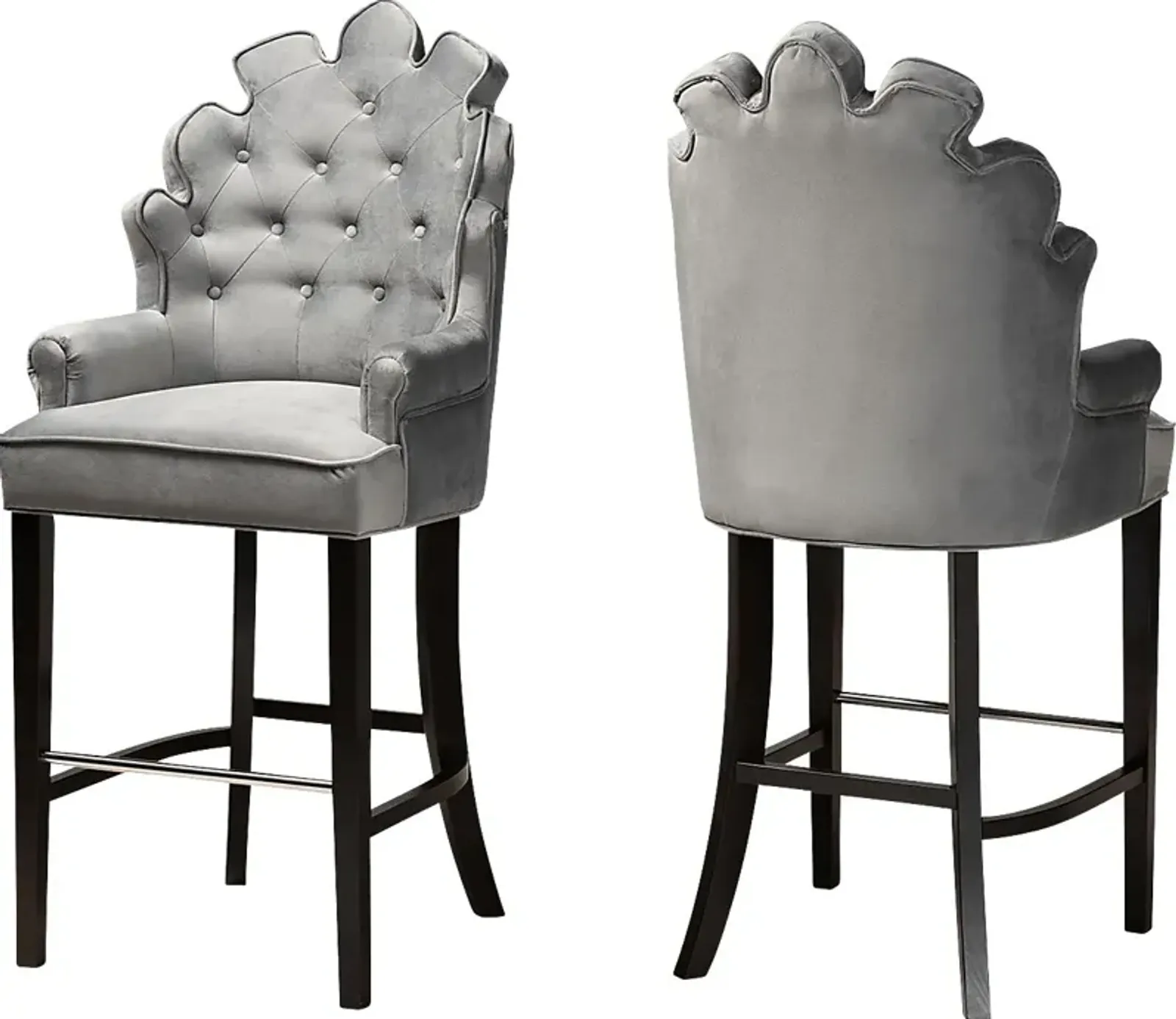 Charboonet Gray Barstool, Set of 2