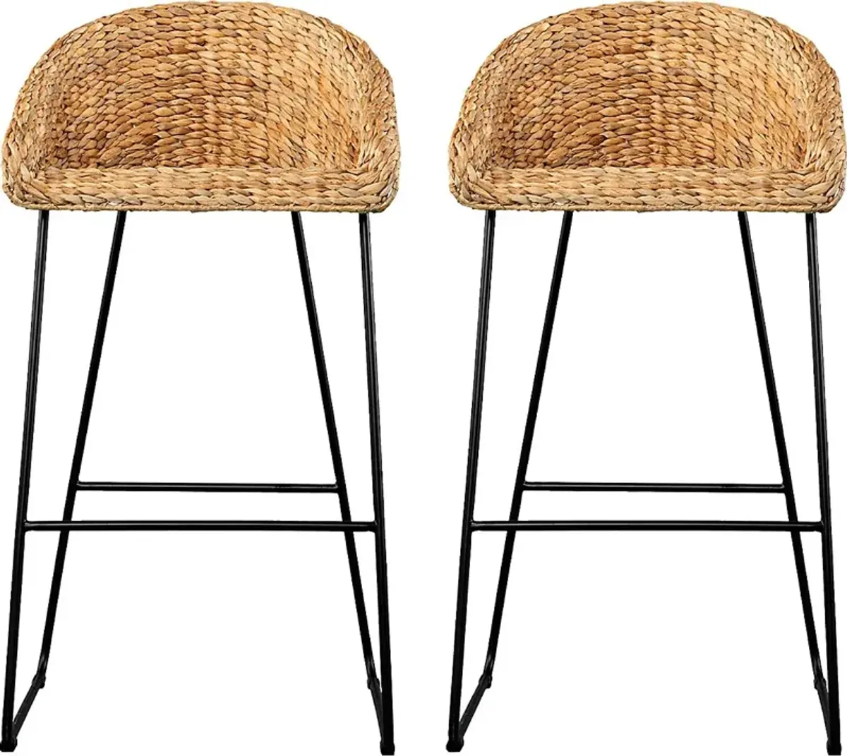 Wesvill Natural Barstool Set of 2