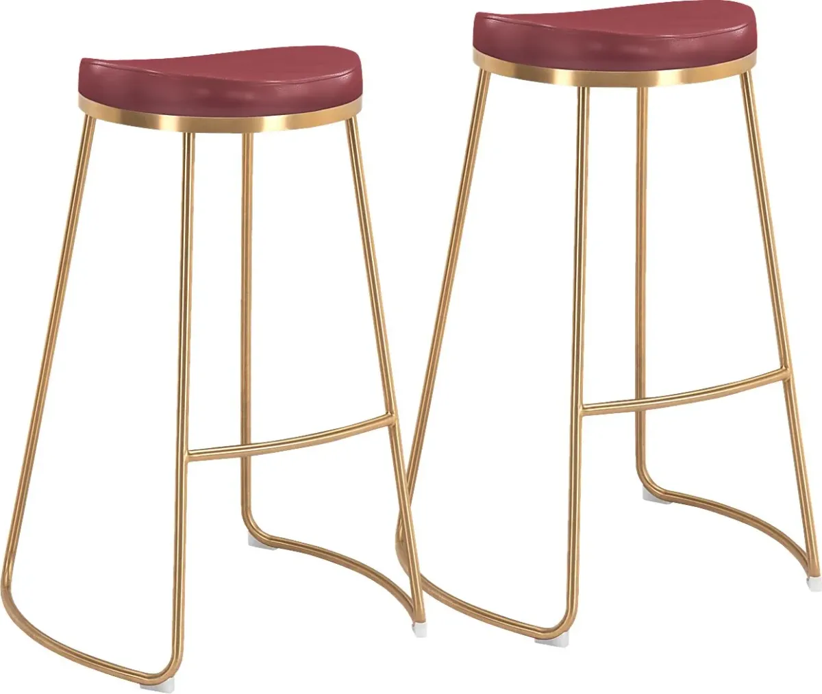 Sonali Burgundy Barstool, Set of 2