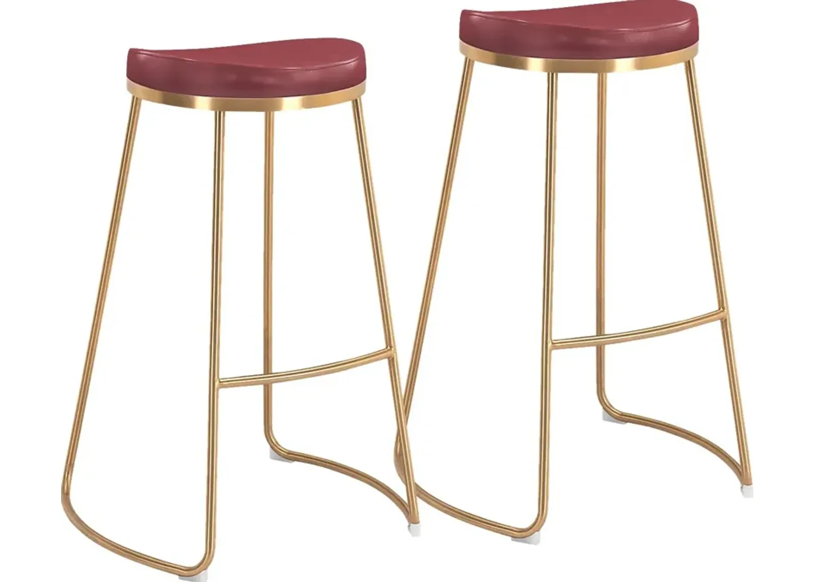 Sonali Burgundy Barstool, Set of 2