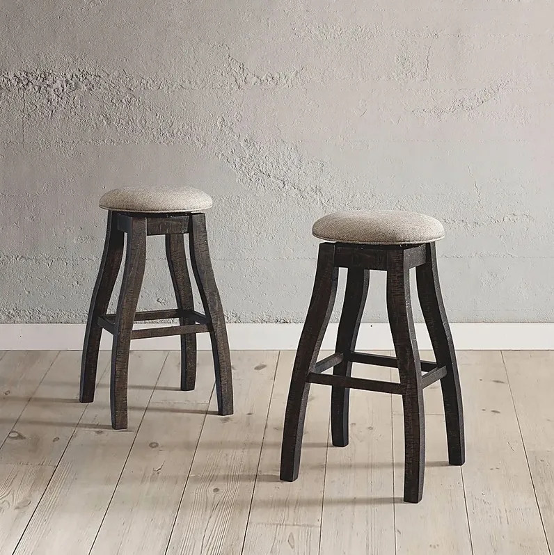 Amawalk Brown Bar Stool Set
