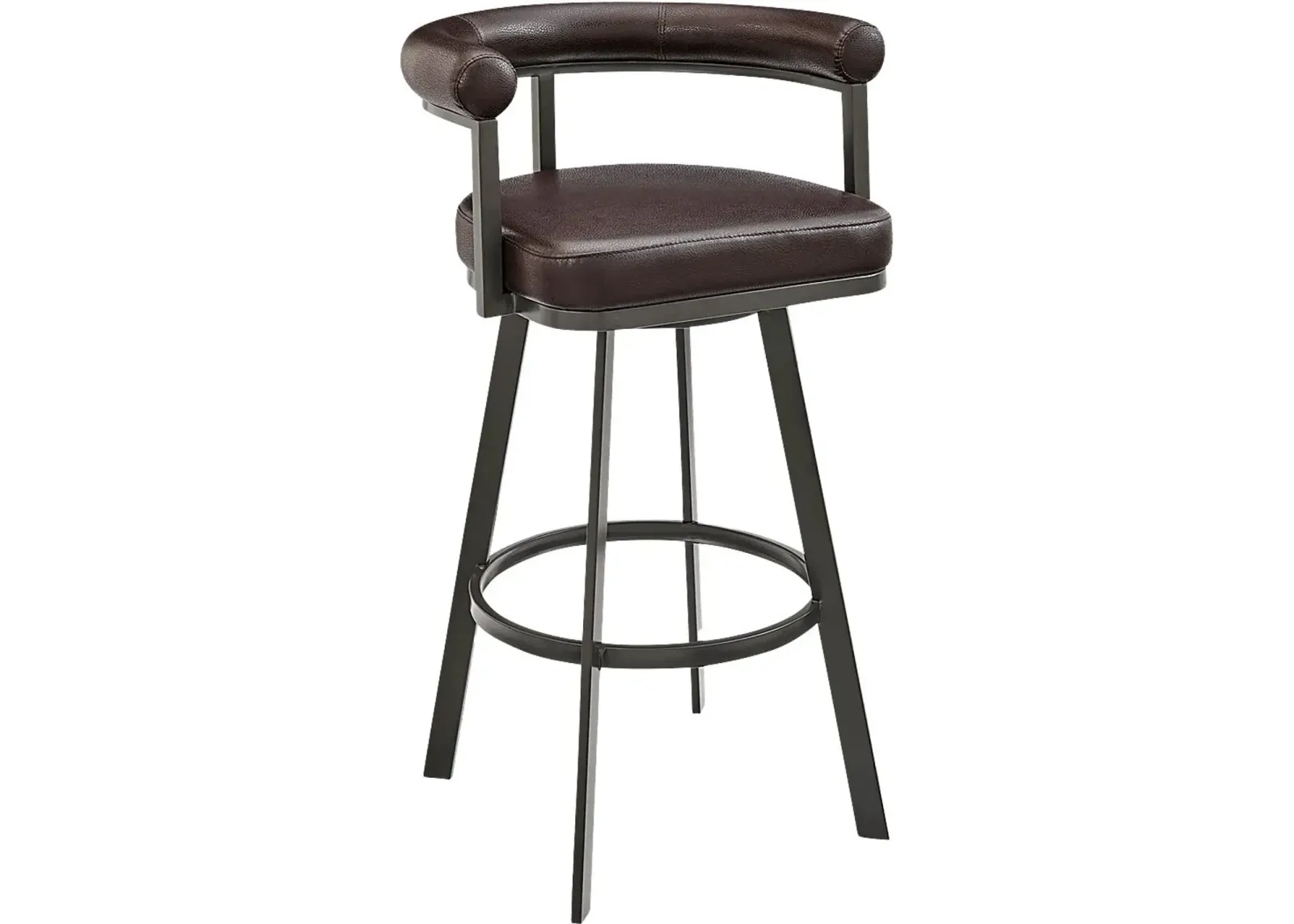 Salaignac Brown Swivel Barstool