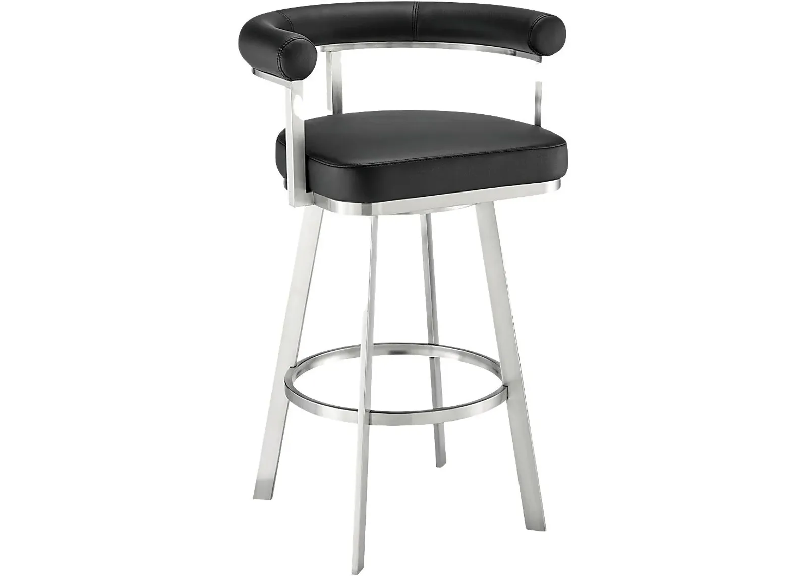 Salaignac Black Swivel Barstool