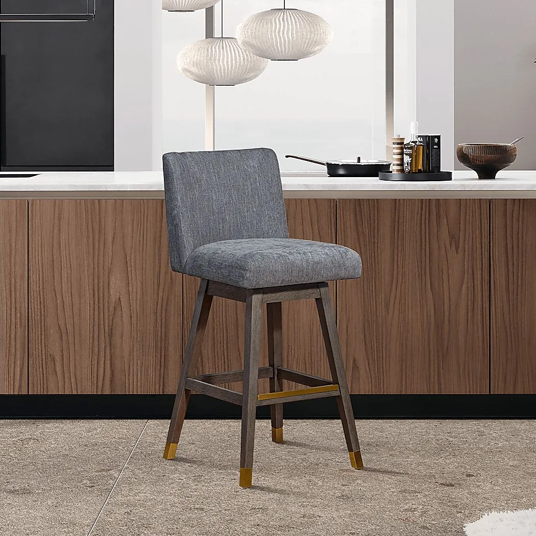 Cauthorn Gray Swivel Barstool