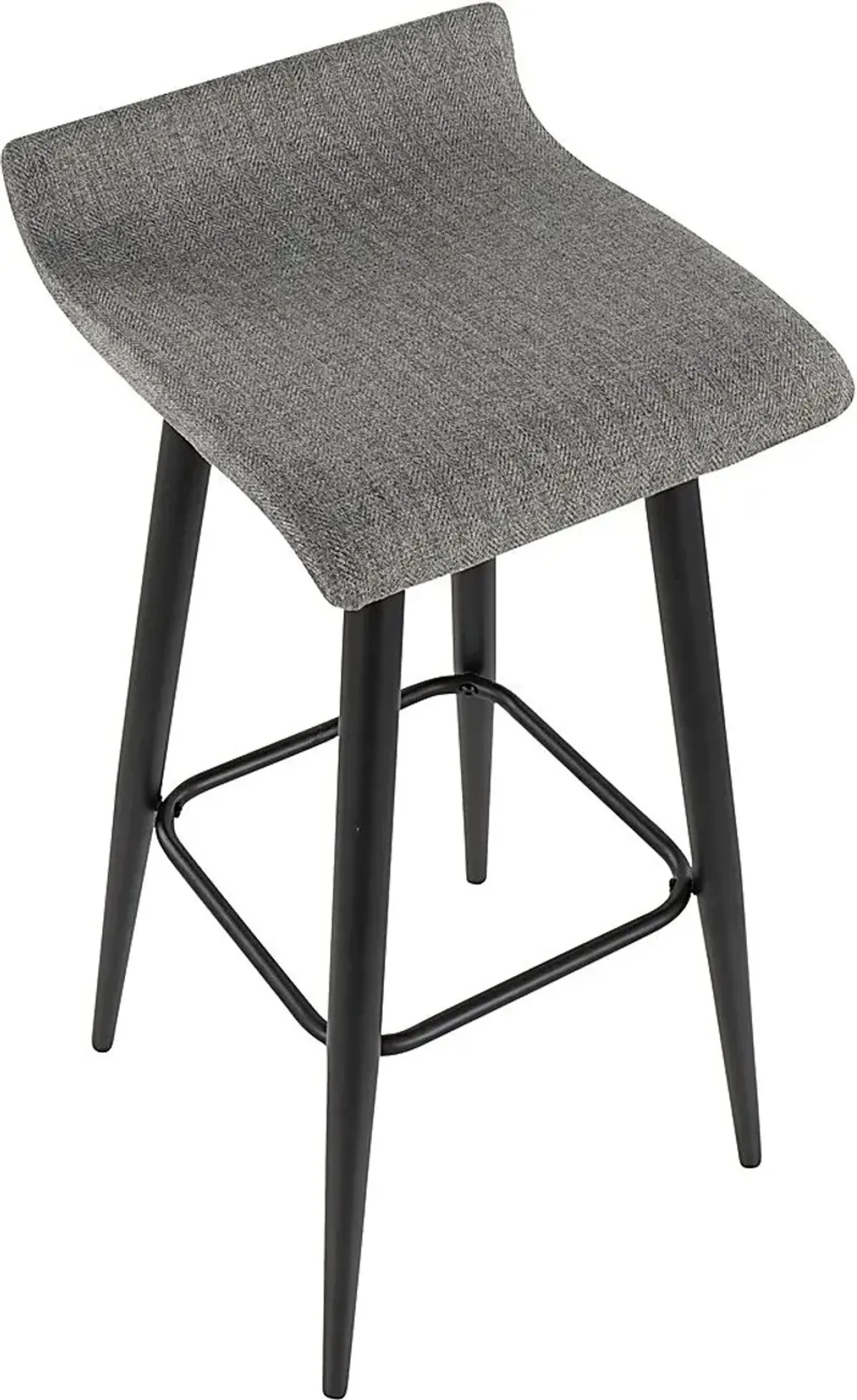 Walhill Gray Fabric Barstool, Set of 2