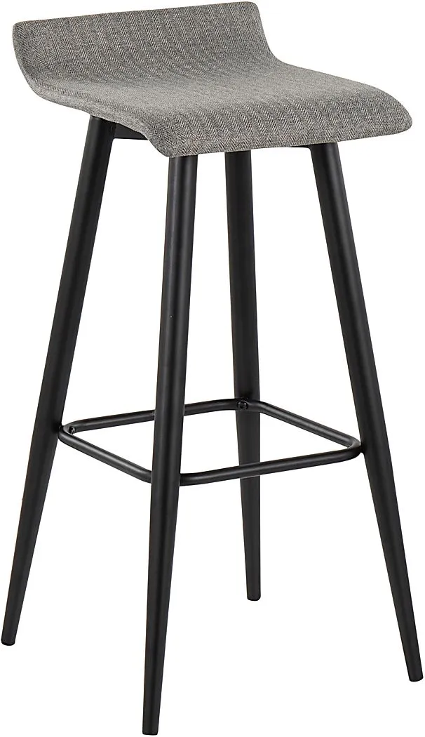 Walhill Gray Fabric Barstool, Set of 2