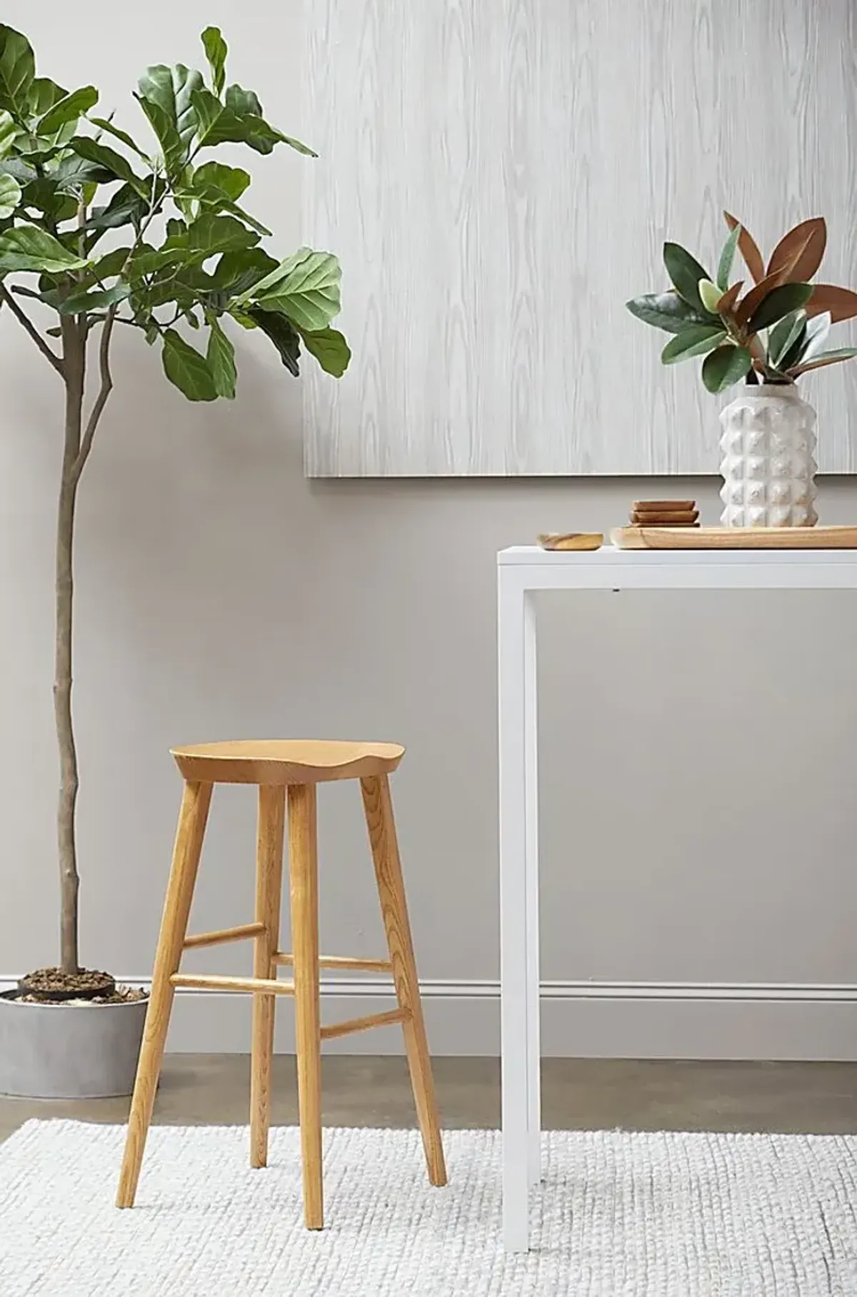 Bresland Natural Barstool