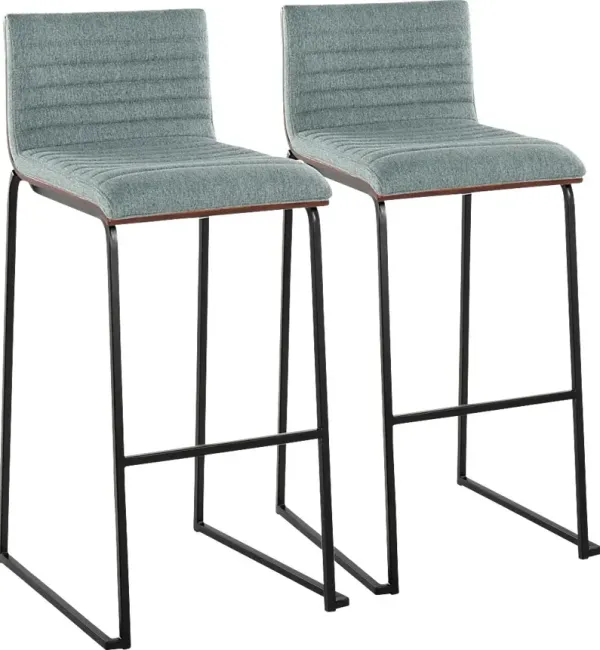 Tatesbrook II Green Barstool, Set of 2