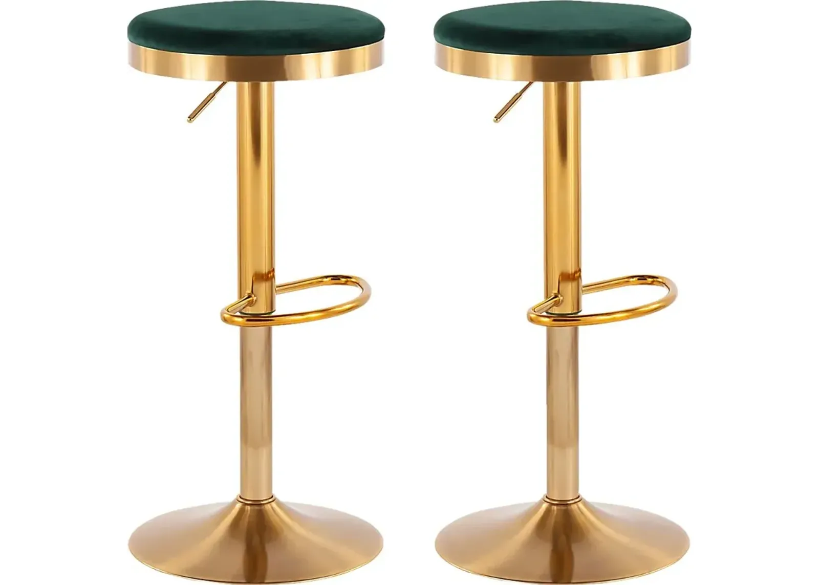 Foremere Green Swivel Barstool, Set of 2