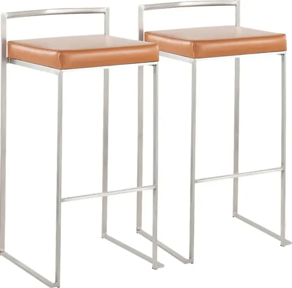 Birdlake IV Camel Barstool, Set of 2