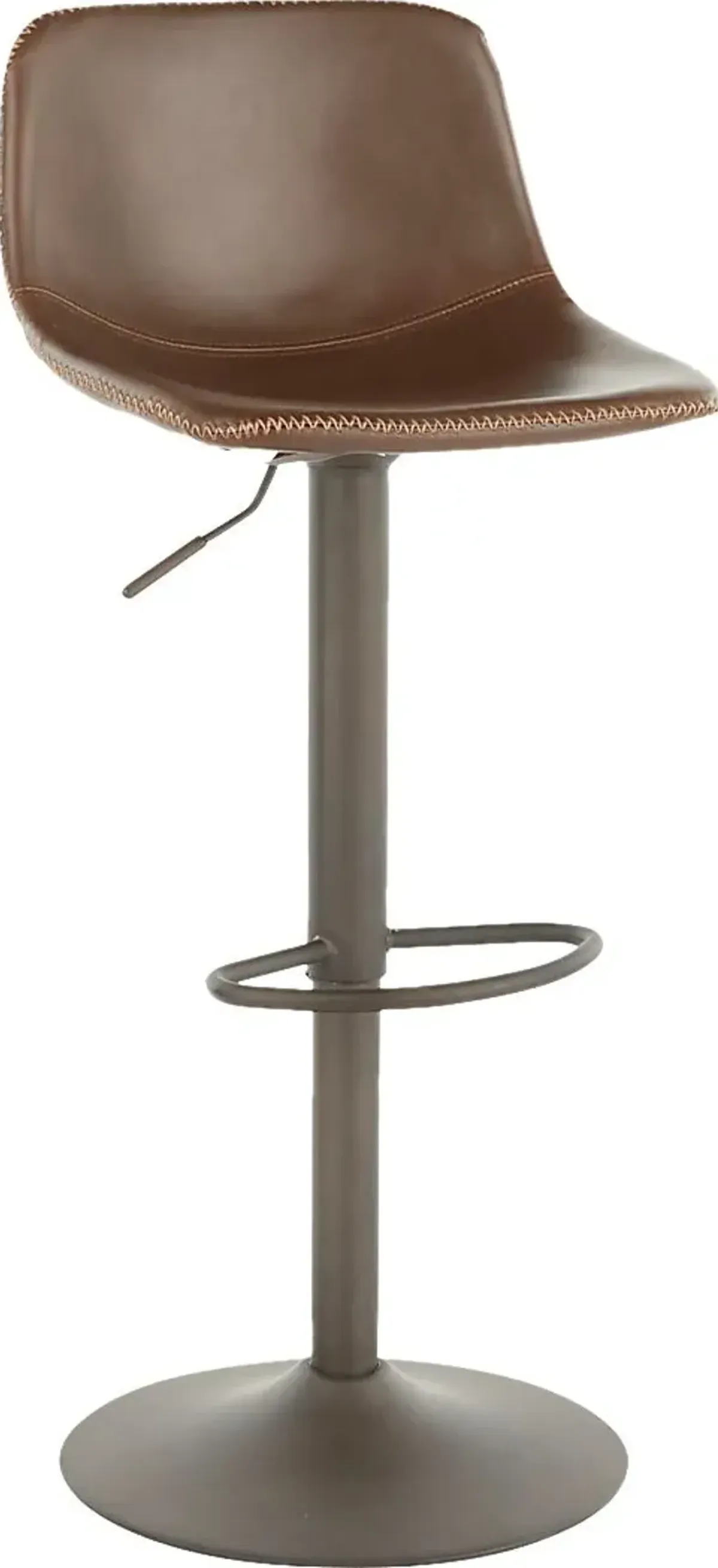 Dryades Brown Adjustable Barstool, Set of 2