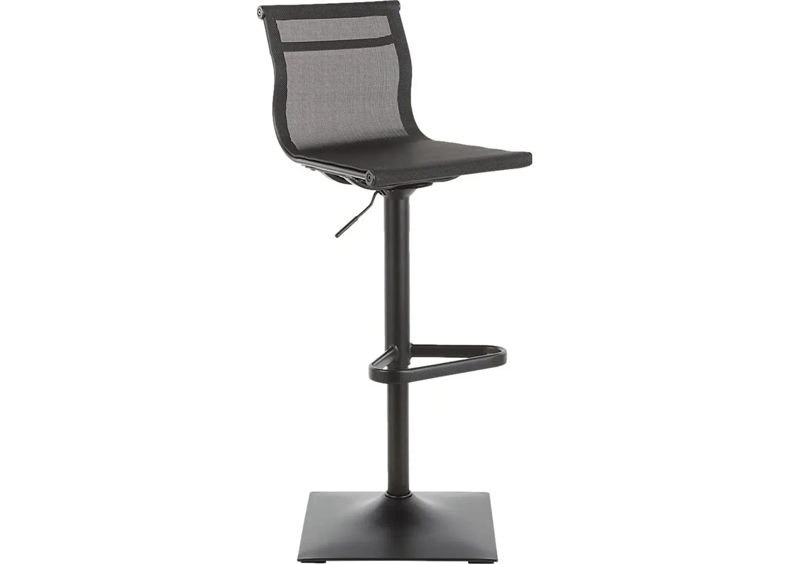 Avrum Black Adjustable Barstool