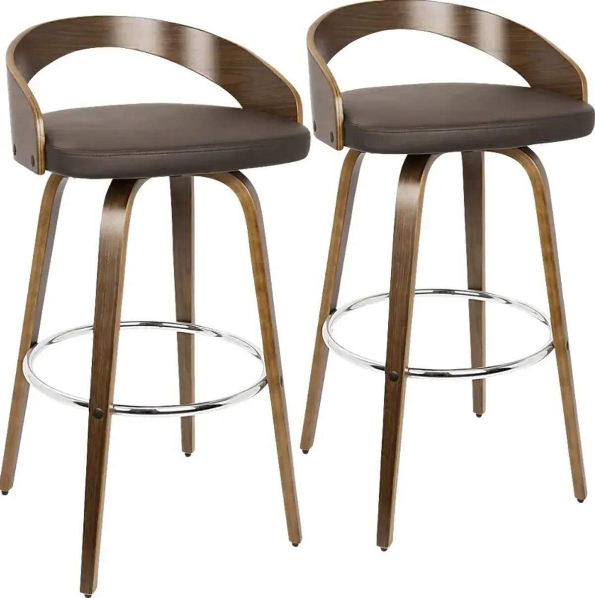 Zykan II Brown Barstool, Set of 2