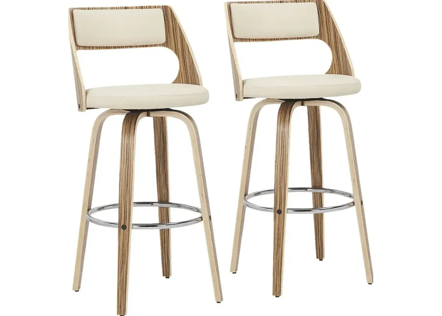 Woodstead Cream Barstool, Set of 2