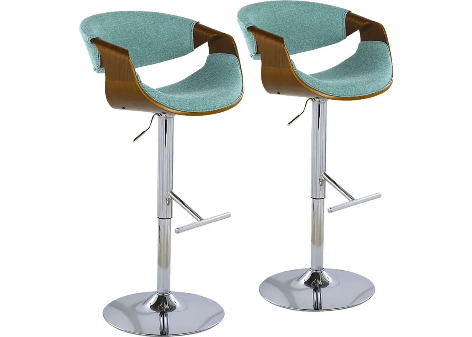 Willowwick Teal Adjustable Barstool, Set of 2