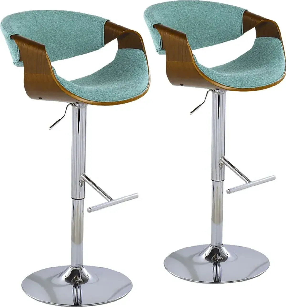 Willowwick Teal Adjustable Barstool, Set of 2