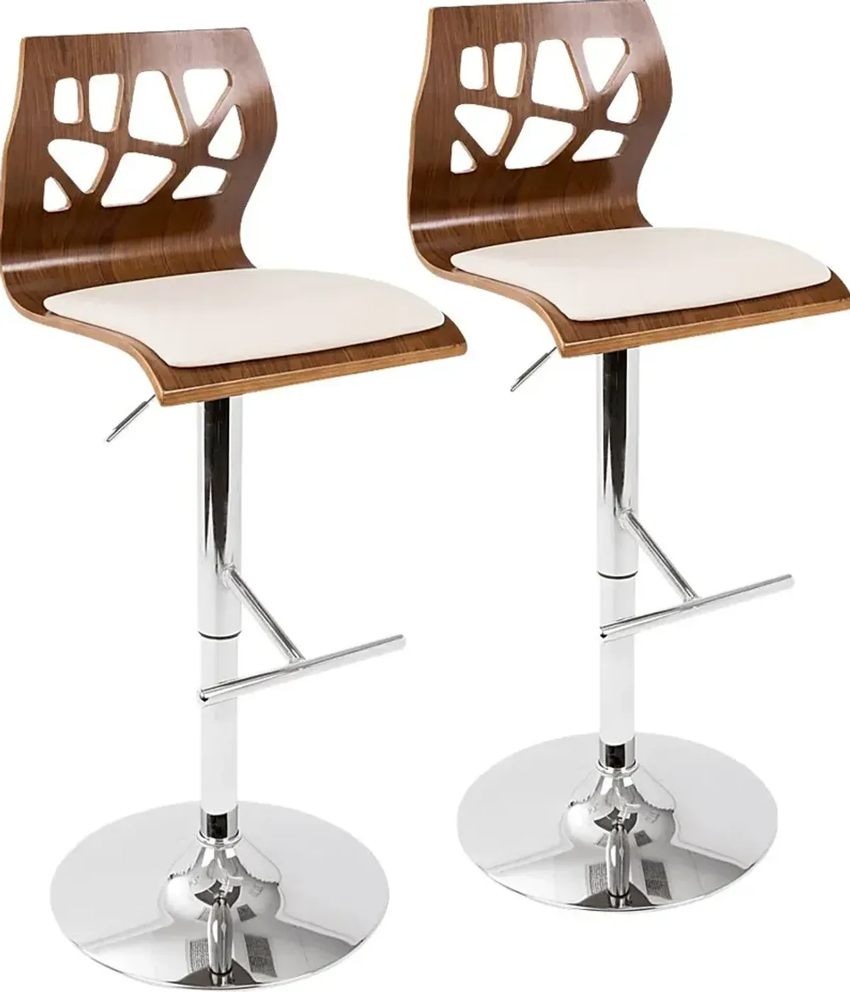 Westwise Cream Adjustable Barstool, Set of 2