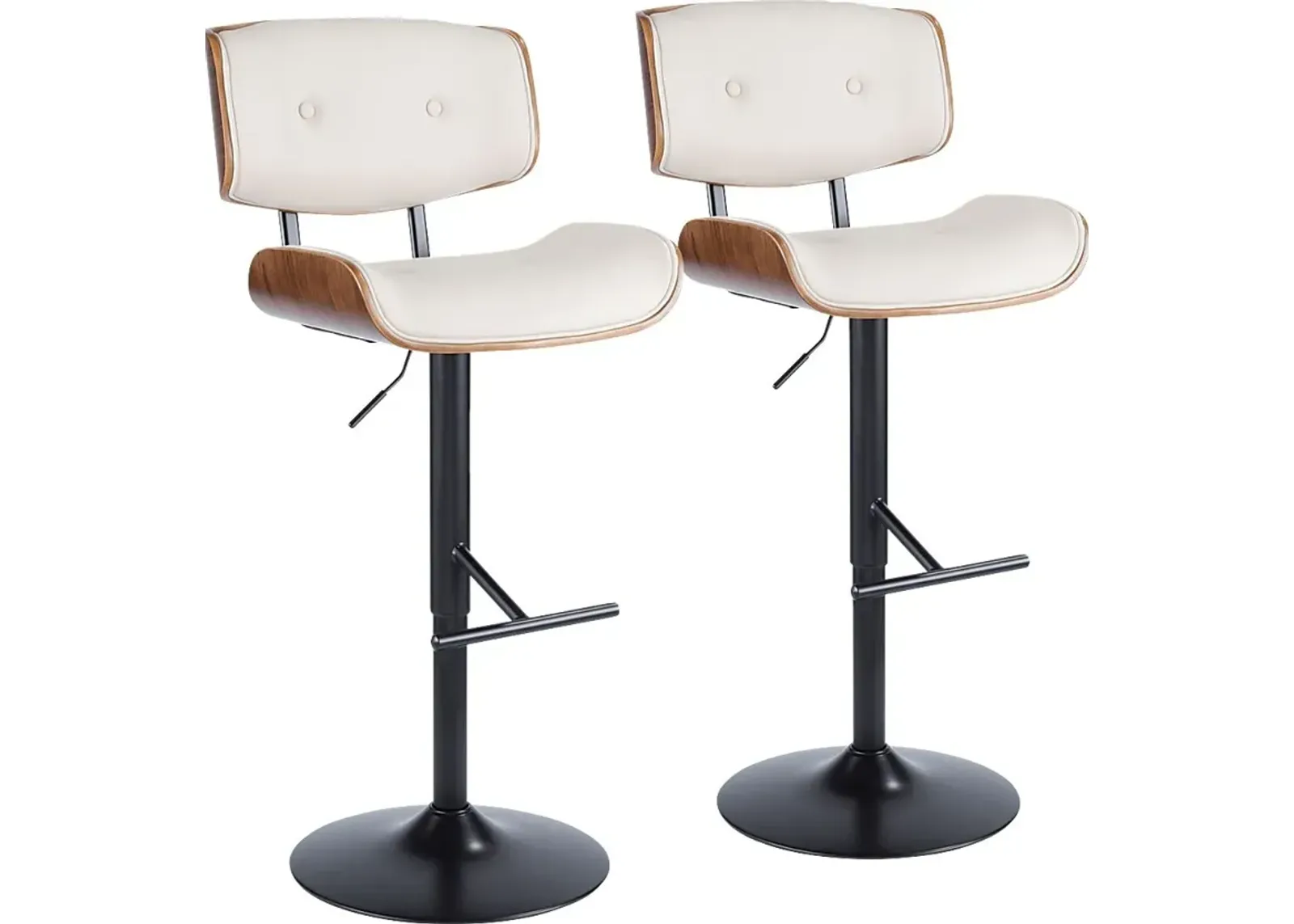 Westhues Cream Adjustable Barstool, Set of 2