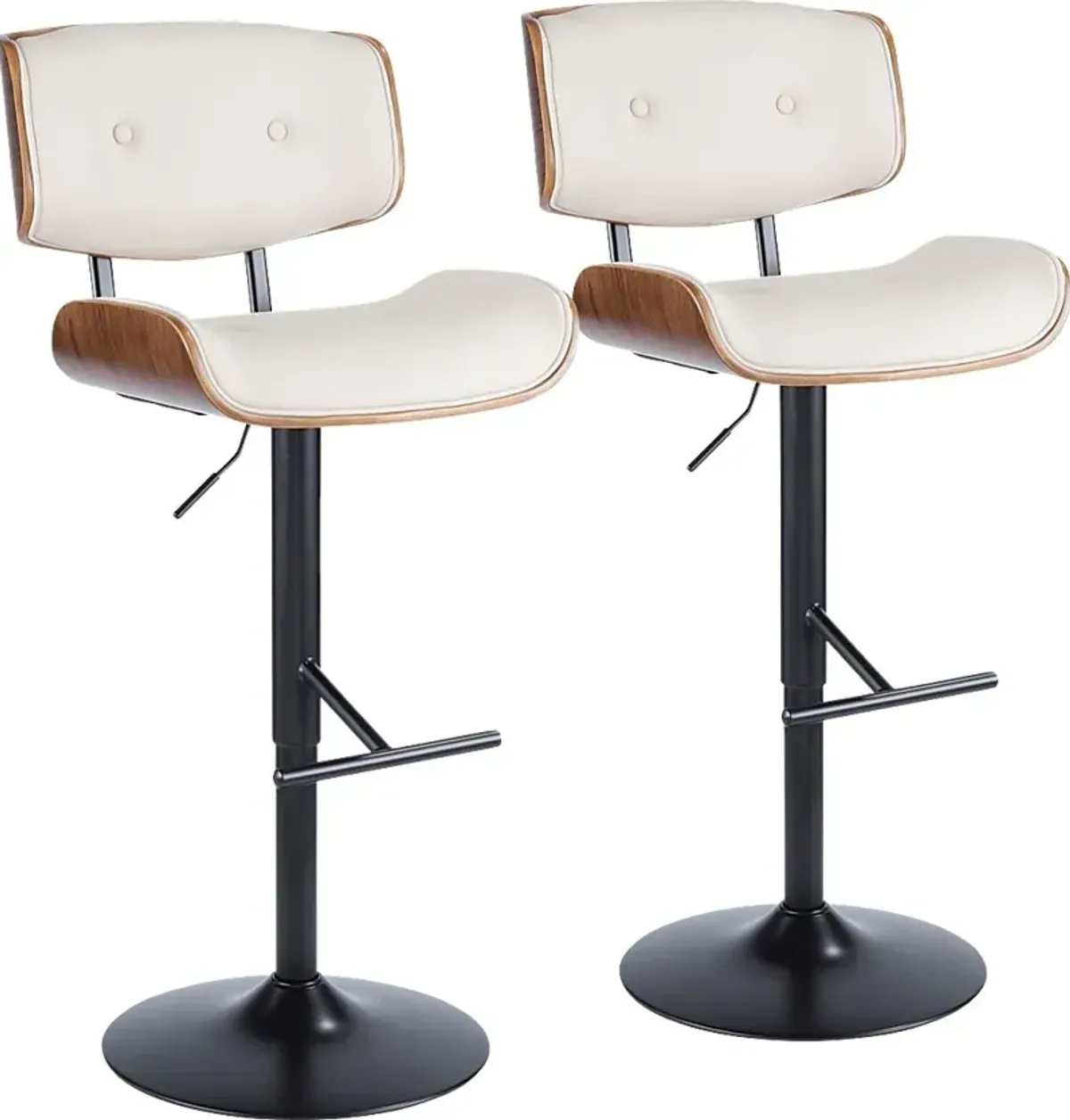 Westhues Cream Adjustable Barstool, Set of 2