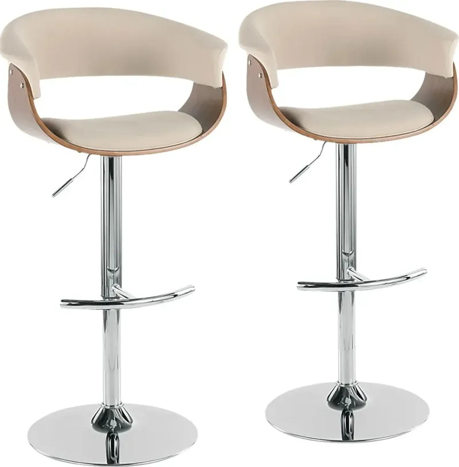 Westdell Cream Adjustable Barstool, Set of 2