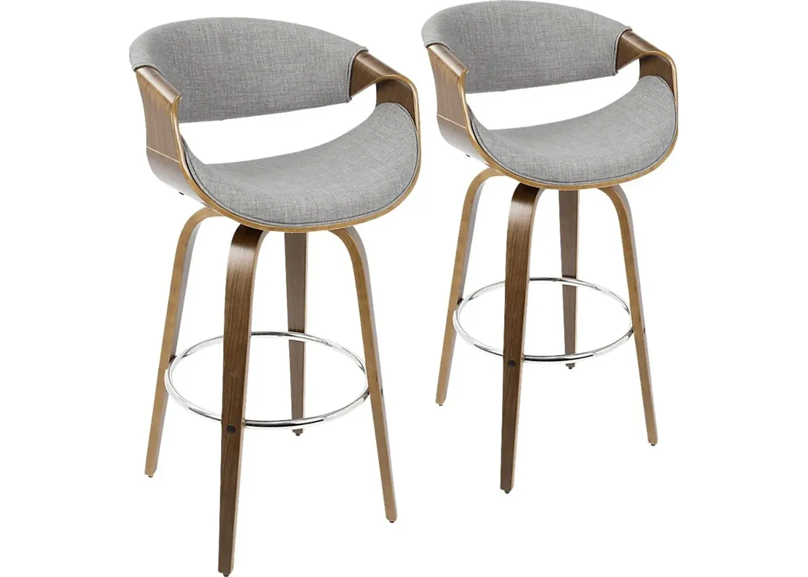 Walincia Gray Barstool, Set of 2