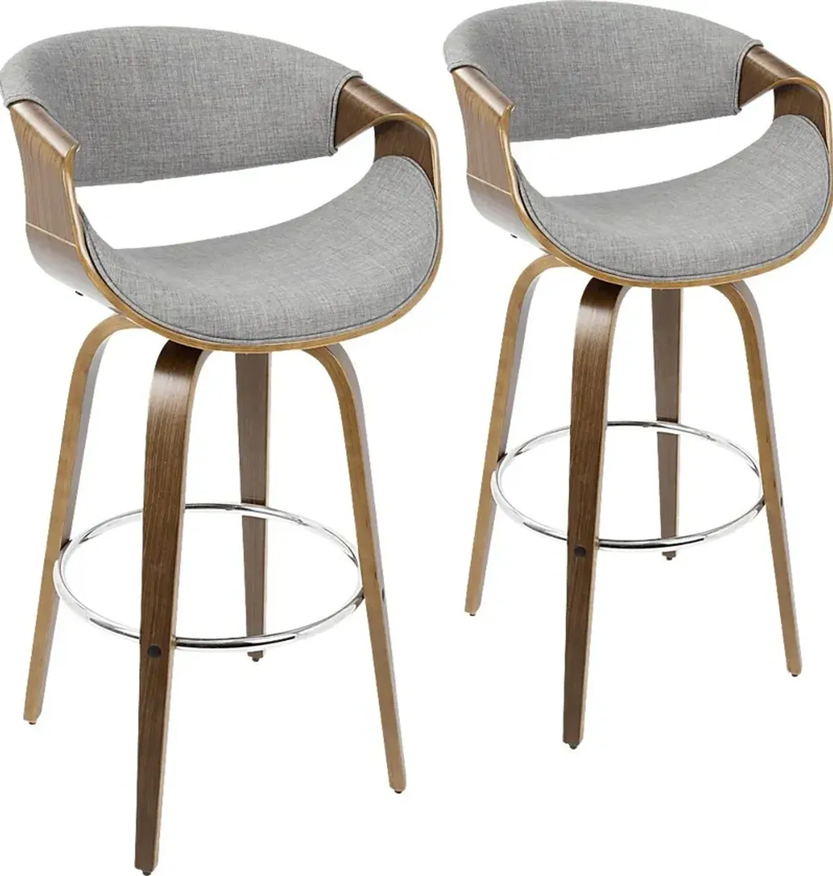 Walincia Gray Barstool, Set of 2