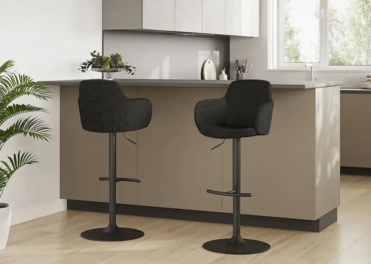 Vitadale Gray Adjustable Barstool, Set of 2