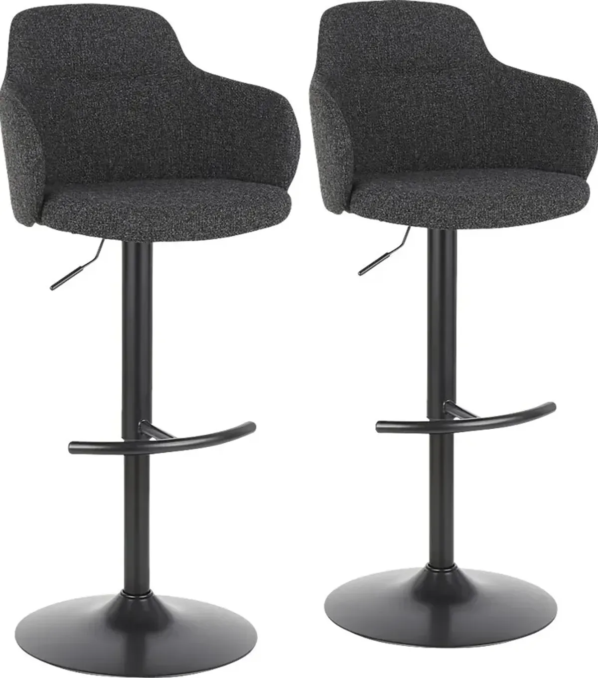 Vitadale Gray Adjustable Barstool, Set of 2