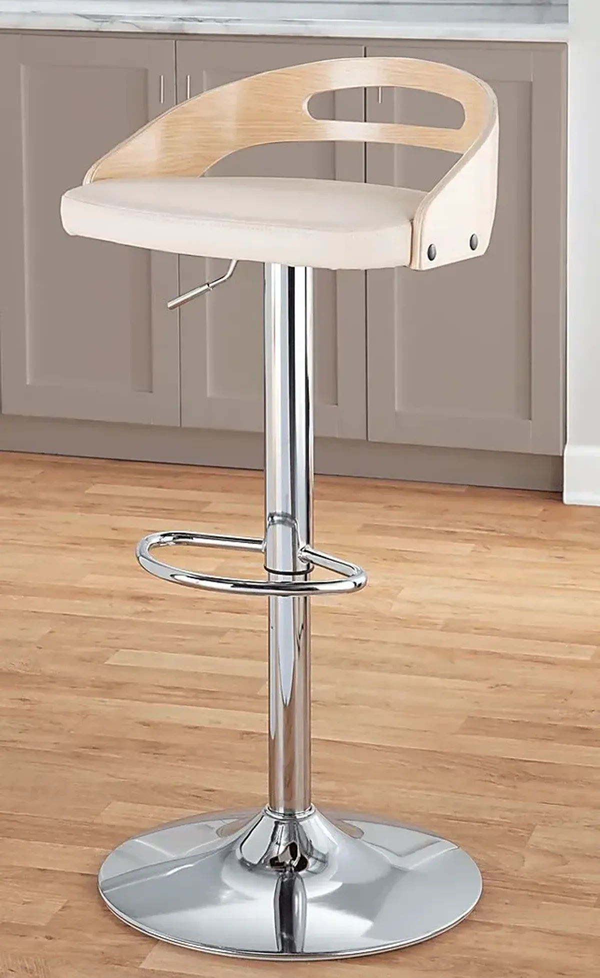 Verhaven II Cream Adjustable Barstool, Set of 2