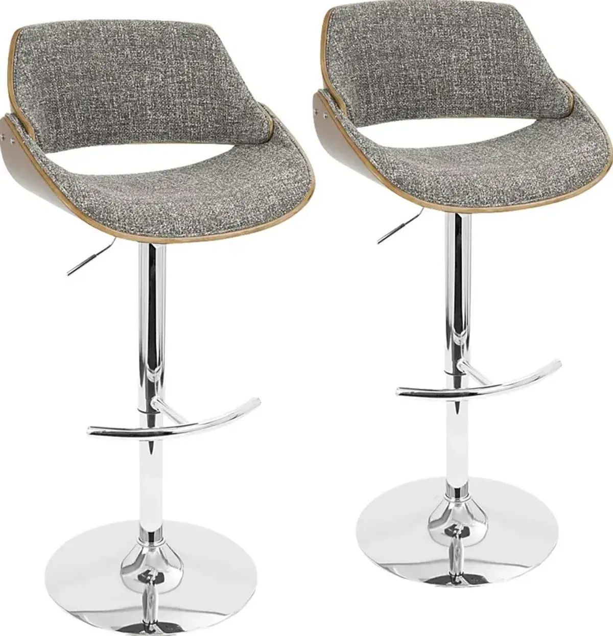 Torlina Gray Adjustable Barstool, Set of 2