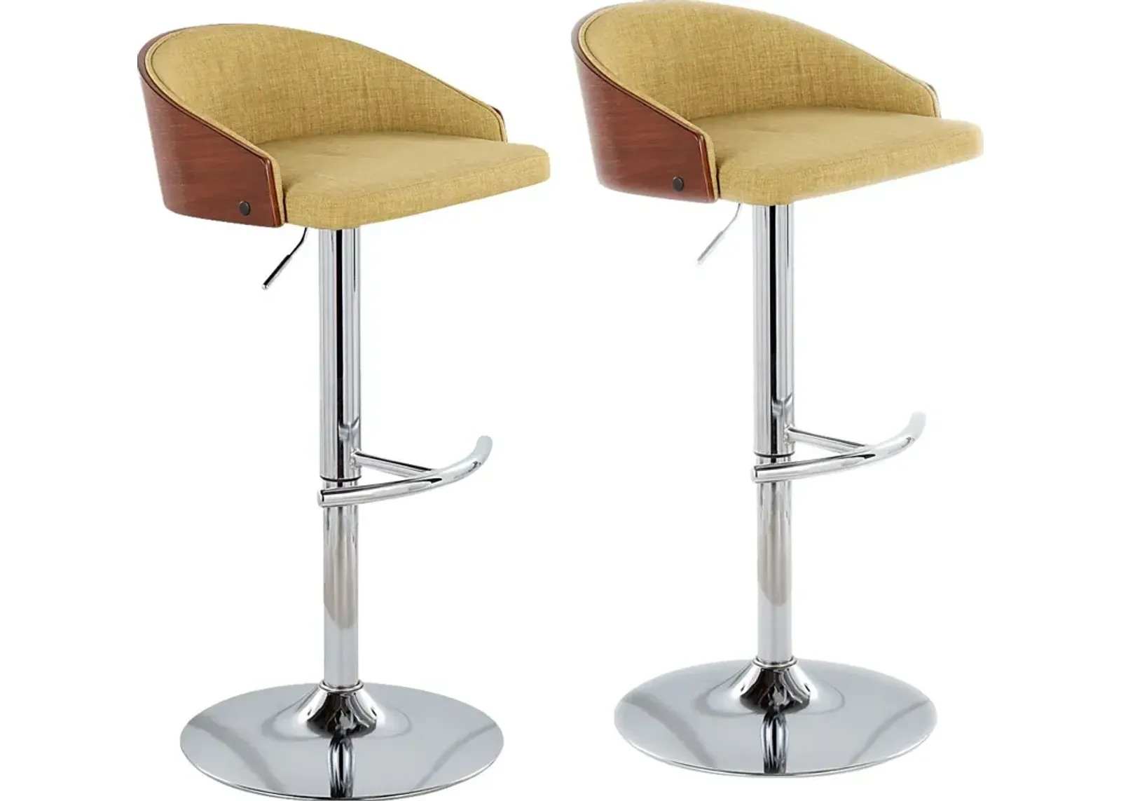 Tenlynn Green Adjustable Barstool, Set of 2