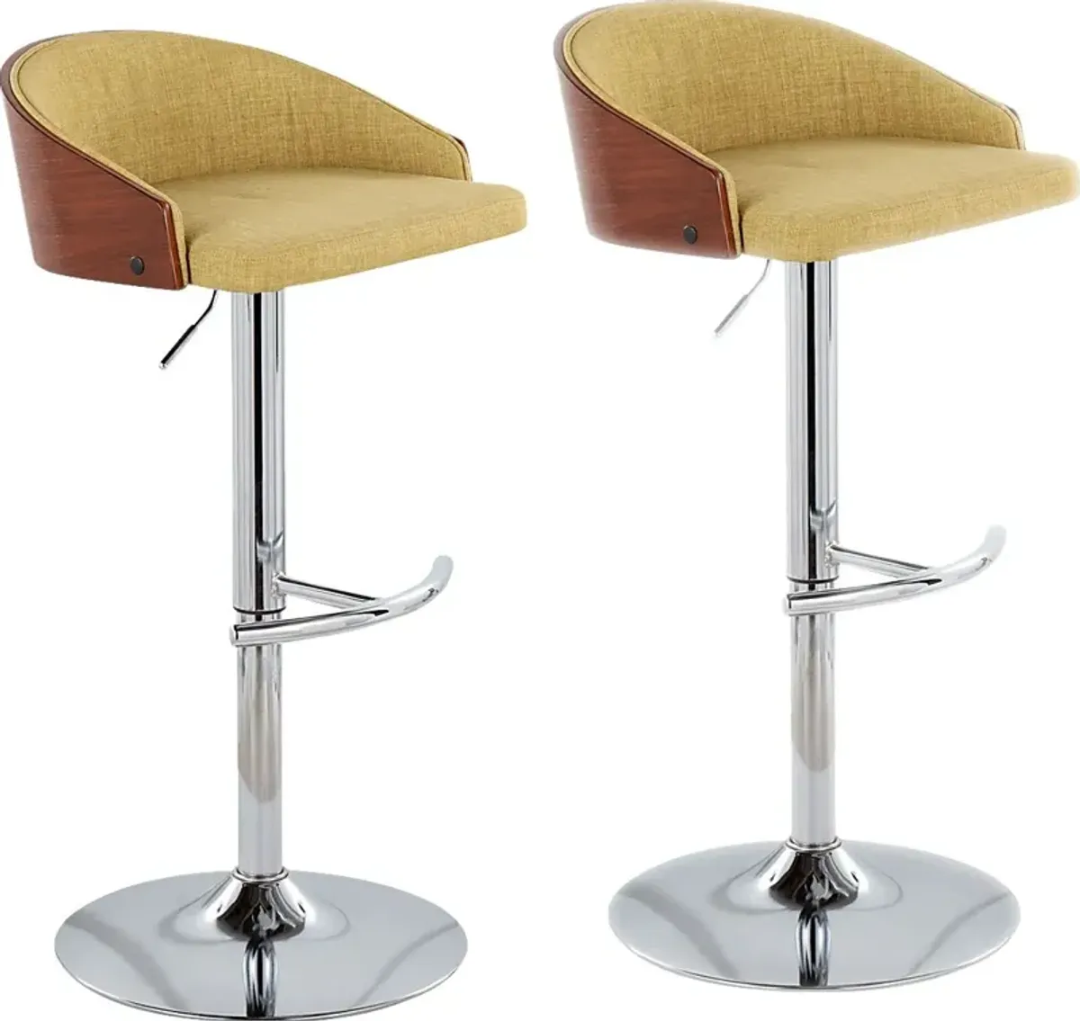 Tenlynn Green Adjustable Barstool, Set of 2